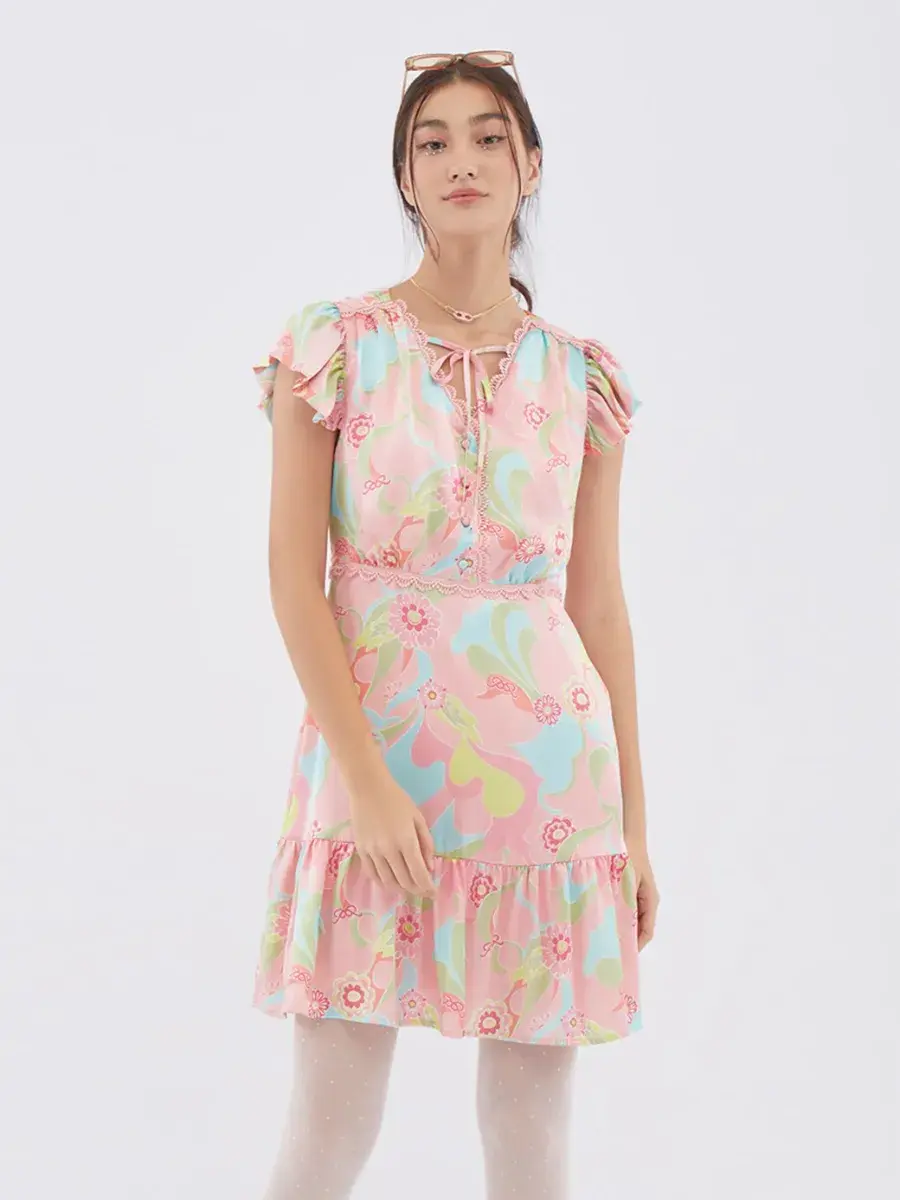 ep floralabstractprintshortdresswomenlightpink mkp1580697 1