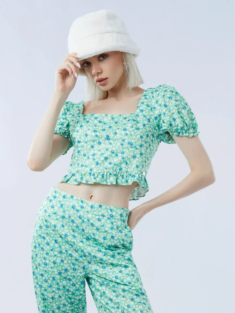 esp ditsyfloralprintblousewomenmidgreen mkp1582241 1