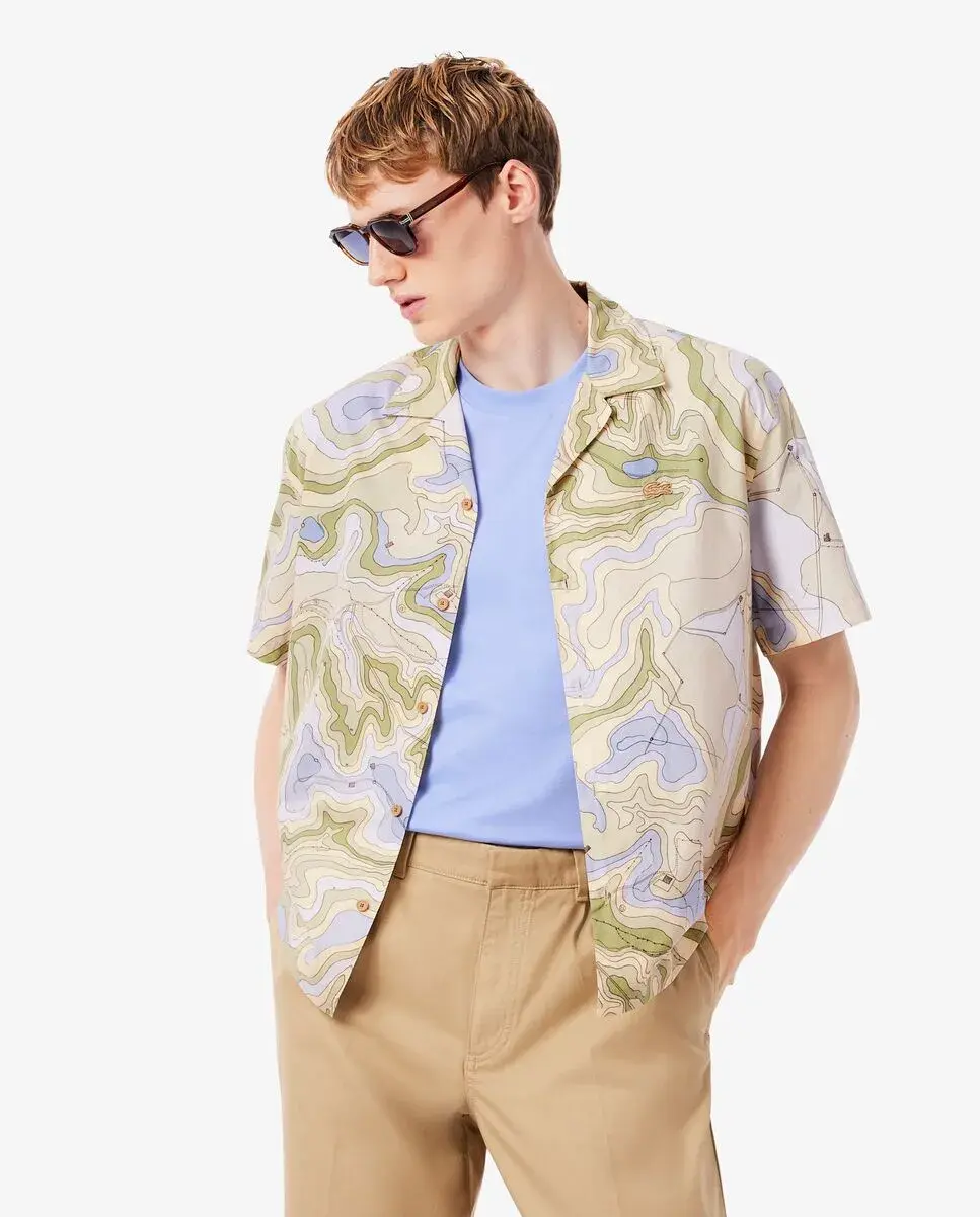lacoste relaxedfitshortsleevedshirtbeige mkp1093047096 1