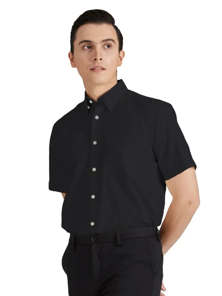 arrow mensshortsleeveshirtwrinklefreeeasycarecomfortfitblackmacc635bl mkp1093054881 2