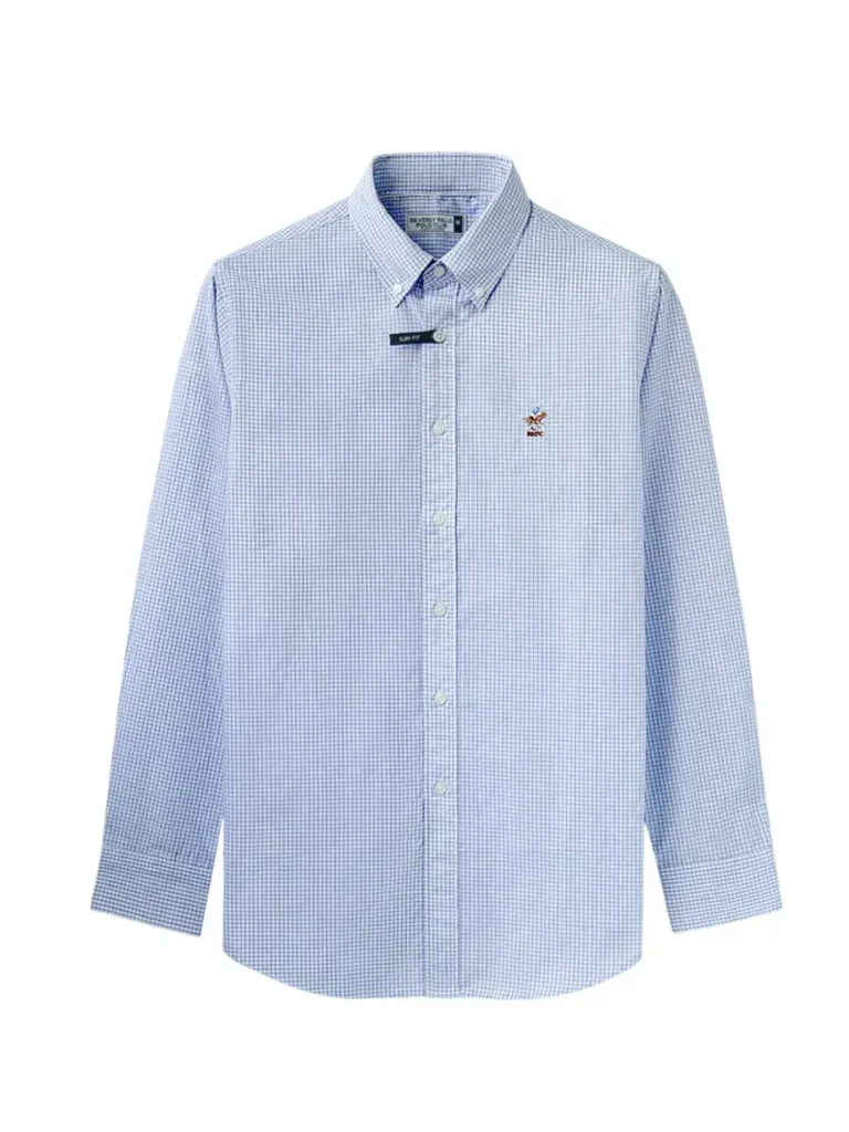 beverlyhillspoloclub menpoplinrelaxfitshirtlongsleeveplaidmodelbh5c060 mkp1093168441 1
