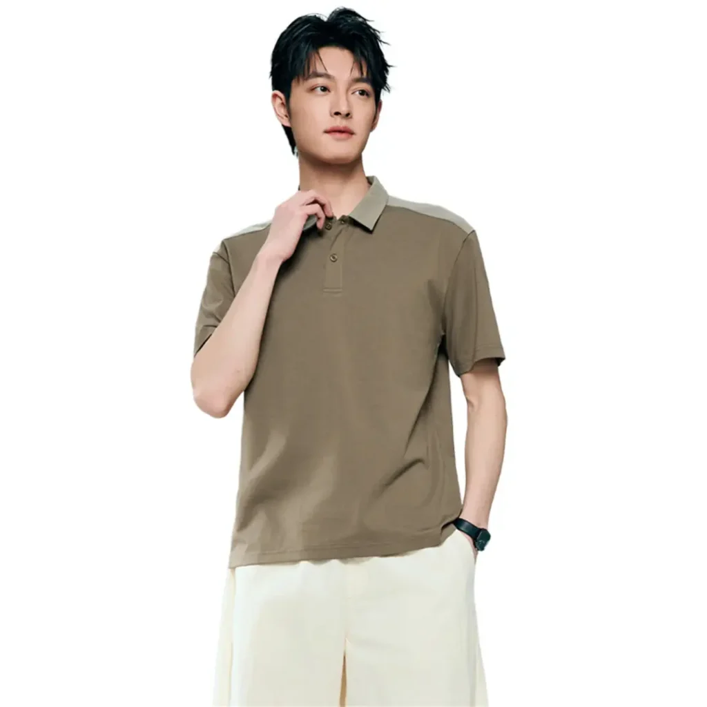 giordano menscottonjerseyregularpolooakbrownxgraylshgreen mkp1093152634 1