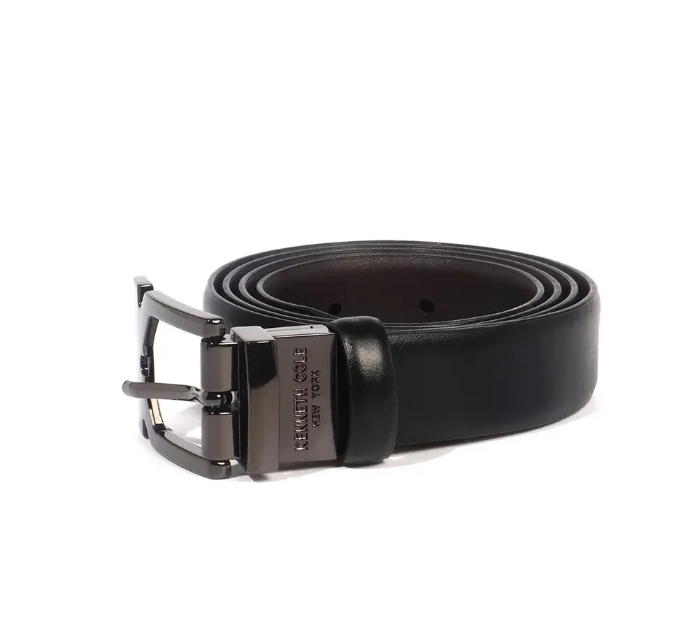 kennethcole menbeltskcrevbuckleduallthbeltblackbrown mkp1093061439 1
