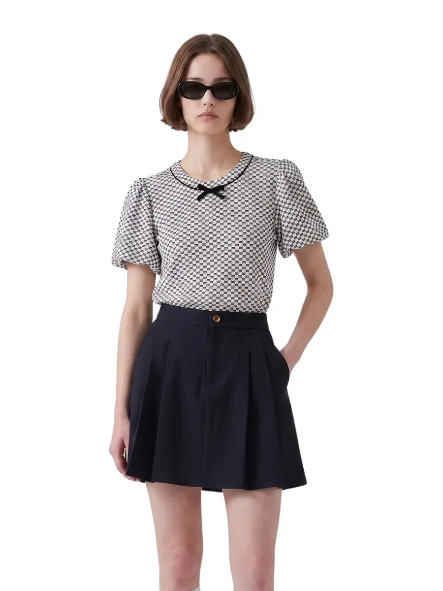 amila womenblouseshortsleevesspunfancyoffwhite mkp1093236377 1