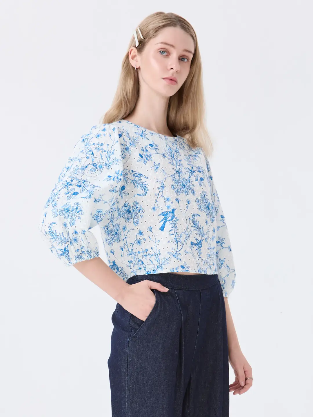 ep floralprintblousewomenbluepwrbltq05069 mkp1093077114 4