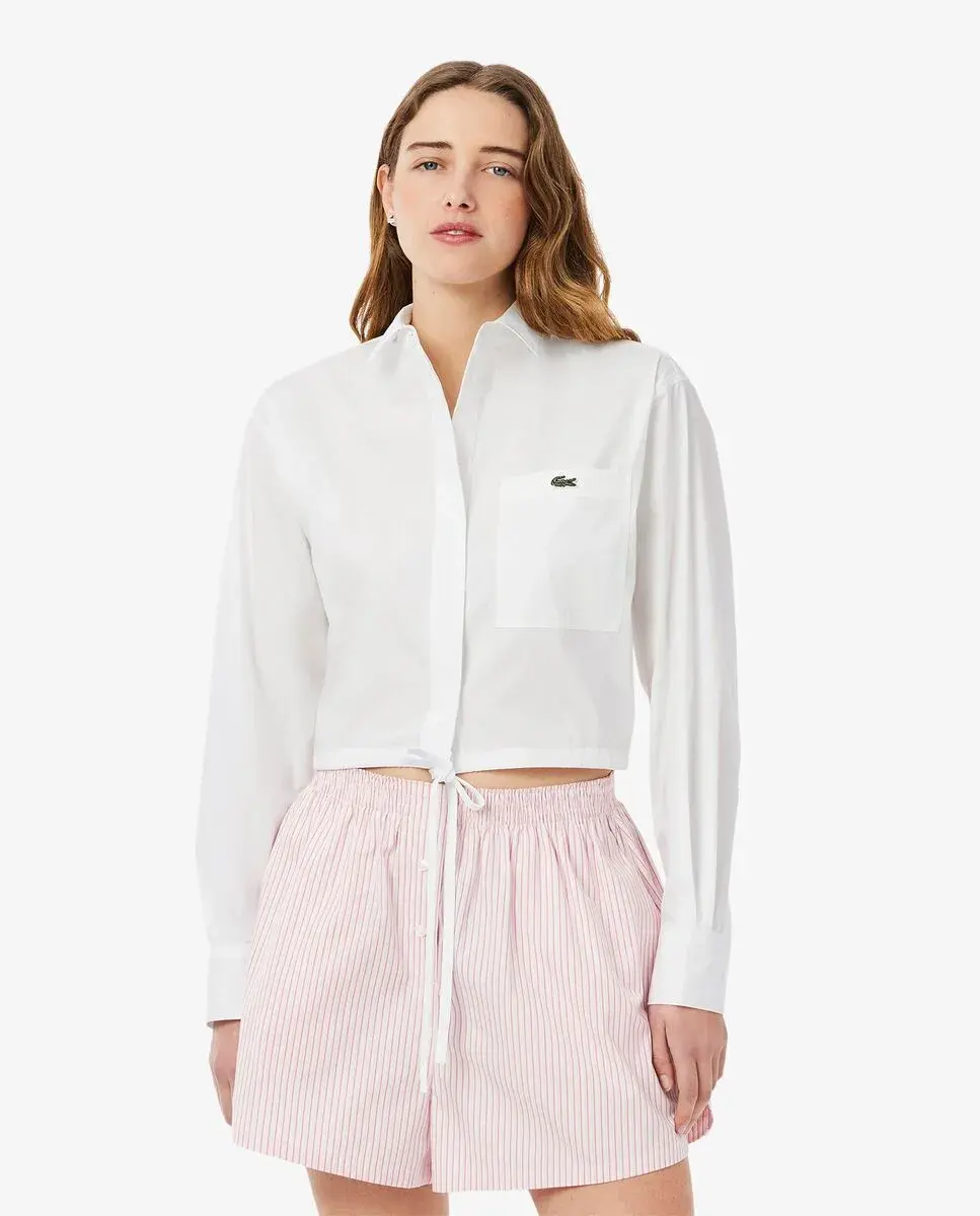 lacoste oversizedadjustablepoplinshirtwhite mkp1093042959 1