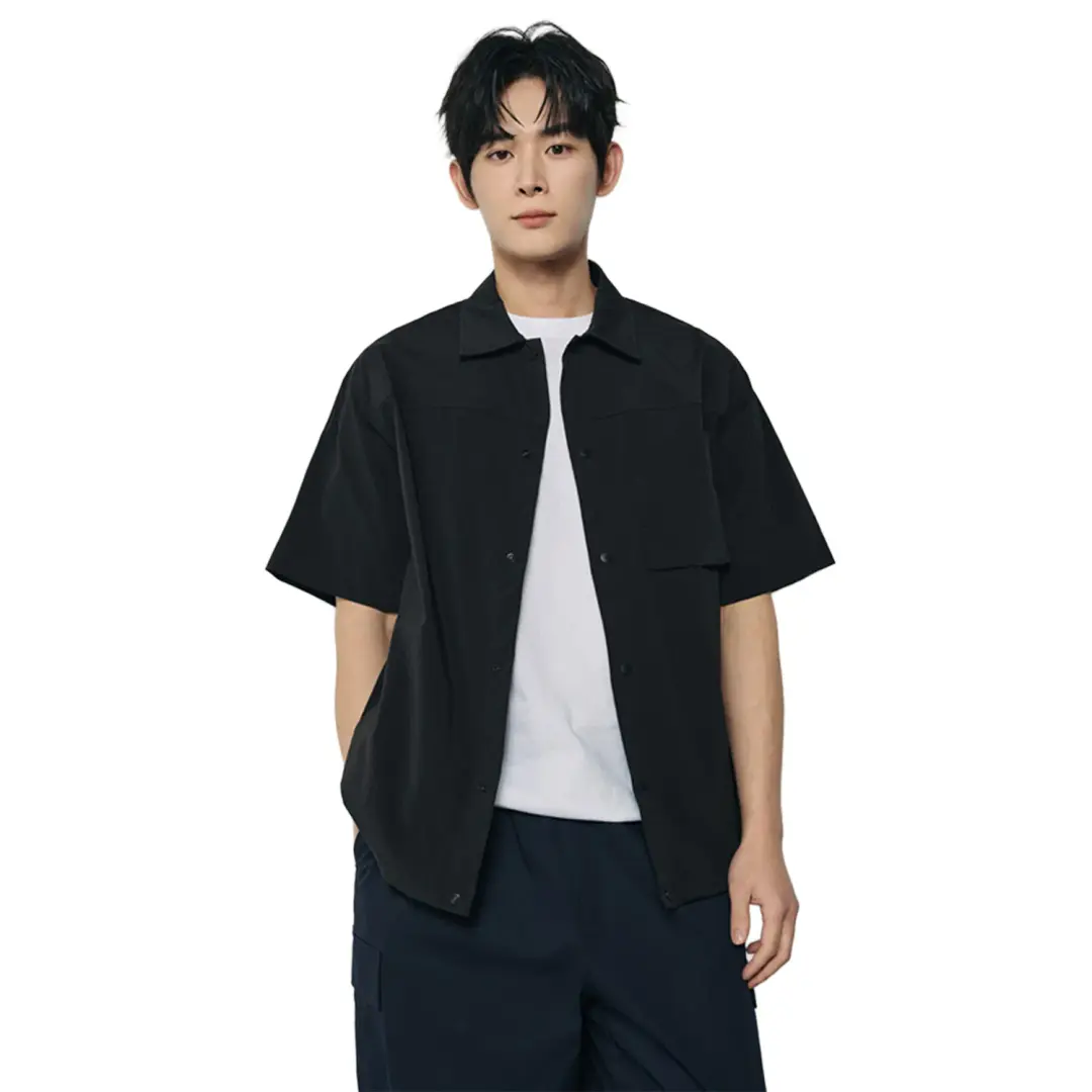 giordano mensoversizeshortsleeveshirtkoreasignatureblack mkp1093138330 1