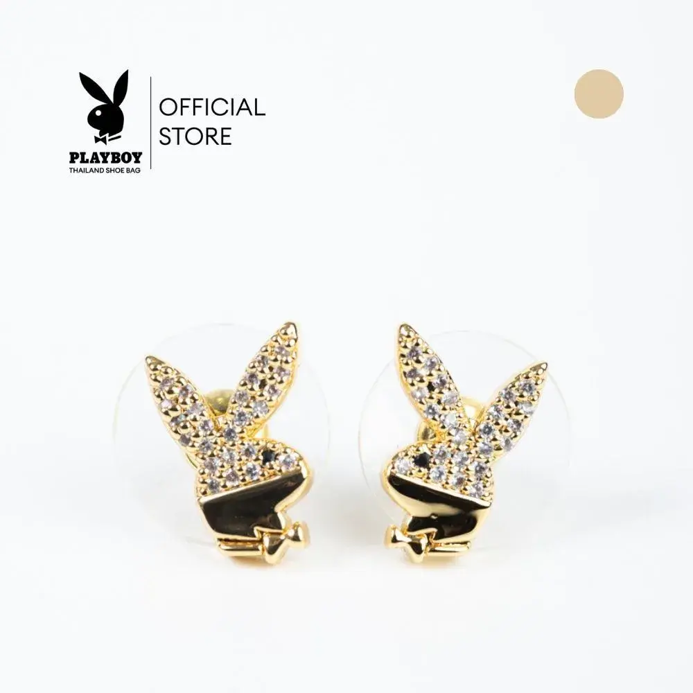 playboy polishedbunnyearringswithtopgemdetailcodest253e358cggold mkp1093079195 1